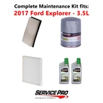 2017 Ford Explorer 3.5L Complete Cabin, Air & Oil Filter Kit (5W-30). Fixed Price $110.95.