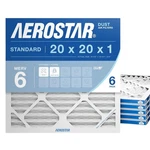 Aerostar 20X20X1 Merv 6 Air Filter Pack Actual Size 19.75X19.75X0.75 Hvac Dust. Fixed Price $79.13.