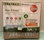 14 X Rheem Dust & Pollen Home Air Filter 3 Pack Merv 8 - Fpr New. Fixed Price $29.99.