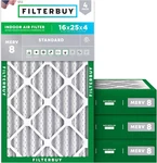 16X25X4 Air Filter Merv 8 Essential Dust & Allergy Defense (4-PACK), Electrostat. Fixed Price $134.99.