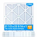 21-1/2X23-5/16X1 Air Filters, Merv 10, Pleated By Glasfloss 6-PACK, Made In Usa. Fixed Price $65.79.