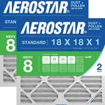 Aerostar 18X18X1 Merv Pleated Air Filter, 2 Pack, Furnace Filters, Hvac. Fixed Price $38.20.