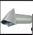 Deflecto Dryer Vent Wide Mouth Galvanized Hood With Pipe Silver 4". Fixed Price $13.99.