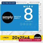 Simply 20X25X4 Air Filter, Merv 8, 1 Pack, Furnace For Hvac (actual. Fixed Price $41.51.