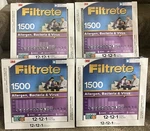 4X 3M Filtrete 12X12X1 Allergen Bacteria Virus Hvac Furnace Air Filter, 1500 Mpr. Fixed Price $16.99.