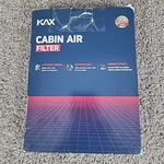 Kax Cabin Air Filter With Activated Carbon, New Open Box, KX8ACF13000 G0035 5E28. Fixed Price $7.00.
