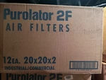 New Box Of 12 Purolator 2F Air Filters 20X20X2 Commercial. Fixed Price $129.00.