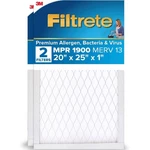 20X25X1 Furnace Air Filter Merv 13 Mpr 1900 Premium Allergen Bacteria Virus. Fixed Price $24.95.