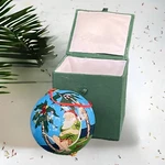 Vintage Inside Hand Painted Christmas Glass Ornament Box Santa On Hammock. Fixed Price $12.50.