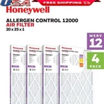 Allergen Control Air Filter Merv 12 Pleated Electrostatic Odor Reduction 20X25X1. Fixed Price $52.72.