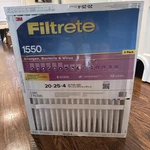 Filtrete 20X25X4 Furnace Filter Mpr 1550 Merv 12 Fits Honeywell Aprilaire. Fixed Price $45.00.