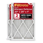 Filtrete 20X25X1 Furnace Air Filter Merv 11 Mpr 1000 Micro Allergen Defense. Fixed Price $43.06.