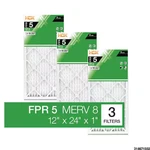 (3-PACK) 12X24X1 Filter Standard Pleated Furnace Filtro De Aire Plisado. Fixed Price $16.92.