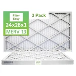 3-PACK 24 X 28 Pleated Air Filter Easy Merv 13 Super Allergenic Protection. Fixed Price $59.98.