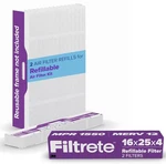 2X Filtrete 16X25X4 Refillable Air Filter Replacement, Mpr 1550 Merv 12. Fixed Price $11.99.