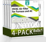 4PACK 8X8X1 Air Filter Merv 8, Hvac/furnace Replacement, Dust Defense. Fixed Price $29.25.