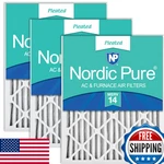 Nordic Pure 16X24X2 (actual Size: 15 1/2 23 3/4) Pleated Merv 14 Air F. Fixed Price $107.04.