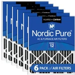 Nordic Pure 16X25X4 (3 5/8) Pleated Air Filter Merv 12 Plus Carbon Pack. Fixed Price $154.99.