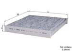 Filter, Indoor Air Mahle LAK216. Fixed Price $28.27.