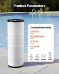 New Pool Filter Cartridge, 4X 80 Sq. Ft, Spa Hot Tub Replacem. Fixed Price $163.96.