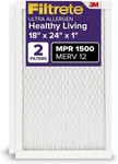 18X24X1 Furnace Air Filter, Merv 12, Mpr 1500, Certified Asthma & Allergy Fri. Fixed Price $39.99.
