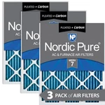 14X30X1 (13 15/16X29 15/16) Pleated Air Filters Merv 7 Plus Carbon Pack. Fixed Price $59.99.