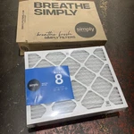 Pack Simply Filters 16X20X1 Breath Air Merv 8 New. Fixed Price $34.95.