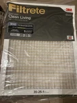 3M Filtrete Clean Living Basic Dust Furnace Air Filter 20X25X1 6-PACK. Fixed Price $21.90.