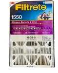 Pack 3M Filtrete 1550 Air Filter 16X25X5, Merv 12, Allergen, Bacteria & Virus. Fixed Price $54.99.