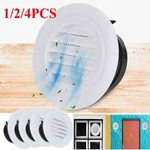 1/2/4PCS Round Air Soffit Vents Louver Grille Covers Built-in Fly Screen Mesh Us. Fixed Price $12.59.