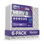 Bnx Trufilter 20X20X1 Air Merv 8 (6-PACK) Made In Usa Dust & Pe. Fixed Price $59.65.