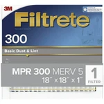 Filtrete 18 In. X 300 Mpr Basic Dust & Lint Furnace Filter, Merv. Fixed Price $35.47.