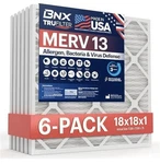 New 6 Pack Bnx Trufilter 18X18X1 Air Merv 13, Sealed, Made In The Usa. Fixed Price $29.99.