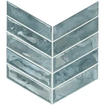 Ackland AKM-G-10X12CV-CA 10" 12" Glass Chevron Wall Mosaic Tile Midnight. Fixed Price $250.92.