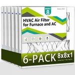 Komashr 6PACK 8X8X1 Air Filter Merv Hvac Furnace Dust Defense. Fixed Price $41.82.