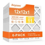 Anycore 12X12X1 Air 6-PACK Merv 11 Hvac Furnace Pleated Filters .... Fixed Price $38.04.