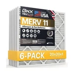 Bnx Trufilter 20X20X1 Air Merv 11 (6-PACK) Made In Usa Allergen De.... Fixed Price $78.63.