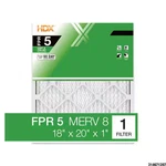 1-PACK Standard Pleated Air 18X20X1, Filters Replacement Fpr 5 Merv. Fixed Price $7.68.