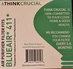 Think Crucial Replacement Filter Compatible With Blueair 411 :. Fixed Price $13.00.