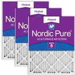 Home Air Quality 3 Pack Merv 8 Filters 16X25X1 Nordic Pure Pleated. Fixed Price $59.99.