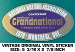 National Hot Rod Association 1978 Montreal Sanair Vintage Original Decal Sticker. Fixed Price $9.45.