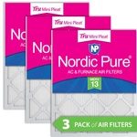 24X30X1 Nordic Pure Tru Mini Pleat Merv 13 Furnace Air Filters Pack. Fixed Price $62.49.