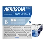 Aerostar 19 7/8X21 1/2X1 Merv Pleated Furnace Air Filter 6-PACK. Fixed Price $69.52.