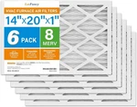 6 Pack 14X20X1 Air Filter Merv 8 Electrostatic Pleated Furnace. Fixed Price $26.99.