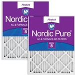 16X25X1 Merv 8 Pleated 3 Pack Nordic Pure Air Actual Size Filters. Fixed Price $51.99.