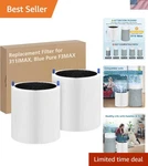 Purifier Filters Hepa Carbon Replacement 2 Pack For 311I Max Blueair. Fixed Price $79.70.