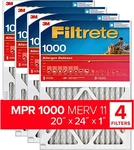 Filtrete 20X24X1, Furnace Air Filter, Mpr 1000, Micro Allergen DEFENSE,4-PACK. Fixed Price $34.99.