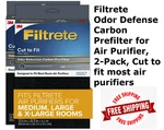 2PACK Filtrete Odor Defense Carbon Prefilter Room Air Purifier Cut To Fit. Fixed Price $24.99.