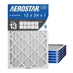 Aerostar 12X24X1 Merv 13 Pleated Air Filter, Furnace 6 Pack,. Fixed Price $71.81.