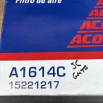 Genuine Gm Acdelco Engine Air Filter A1614C / 15221217. Fixed Price $9.11.